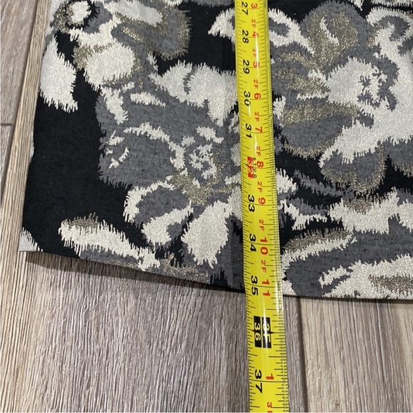 ANTHROPOLOGIE TABITHA Black Gold Floral A-Line Dress Lined w/ Pockets Sz 6 - Picture 16 of 16